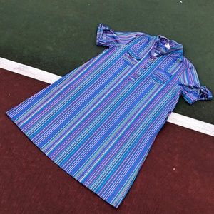 Plus size vertical striped dress